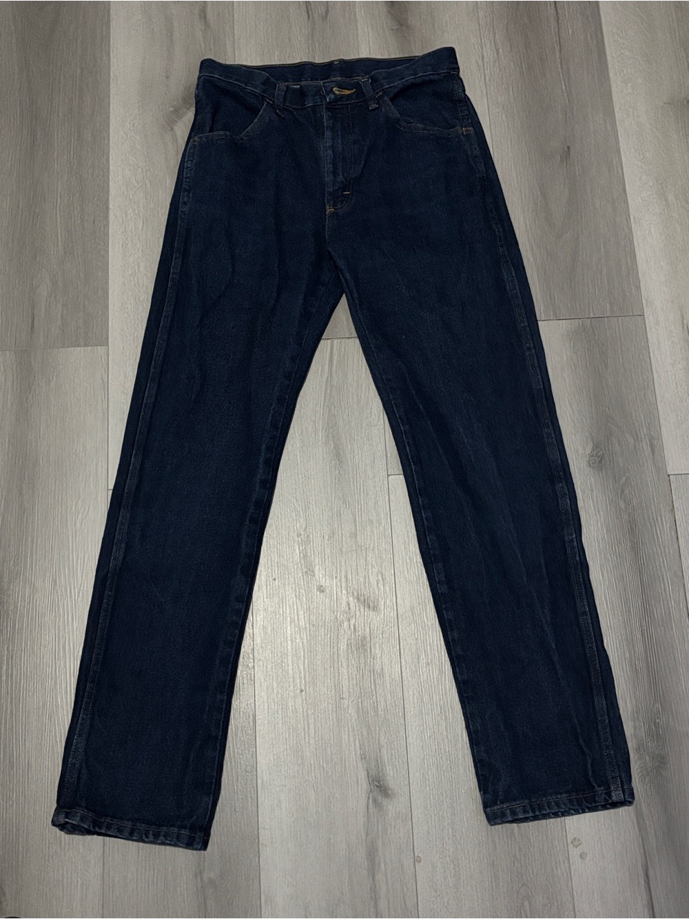 Vintage Rustler Jeans Mens 30x32 Straight Leg Dark Wash Blue Denim Workwear Pant